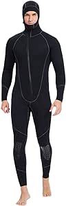 QCTZ Men Scuba Diving Suit, 5Mm Swimwear Wetsuit, with Front Zipper Spearfishing Snorkeling Wet Suit, Diving Suits Keep Warm