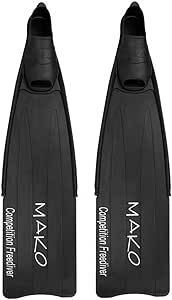 MAKO Spearguns Competition Freediving Spearfishing Scuba Diving Fins | Black