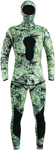 MYLEDI 3mm Two Piece Camo Wetsuit Neoprene Super Stretch Full Wet Suit for Mens Scuba Diving,Snorkeling, Spearfishing