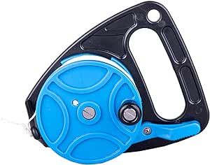 Scuba Diving Reel with Thumb Stopper, for Safety Underwater Diving Snorkeling and Recreational Diving and Spear Fishing (83m, Blue)