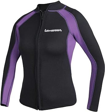 Lemorecn Women’s 3mm Wetsuits Jacket Long Sleeve Neoprene Wetsuits Top